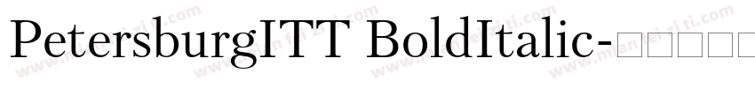 PetersburgITT BoldItalic字体转换